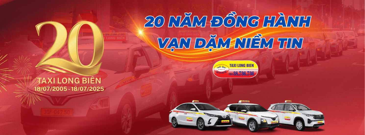 banner taxi long biên 20 năm